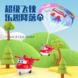 小孩生日禮物🔥超級飛俠 手拋降落傘 滑行車 樂迪 小愛 奧迪 杰特 蒂蒂 多尼 變形機器人 super wings