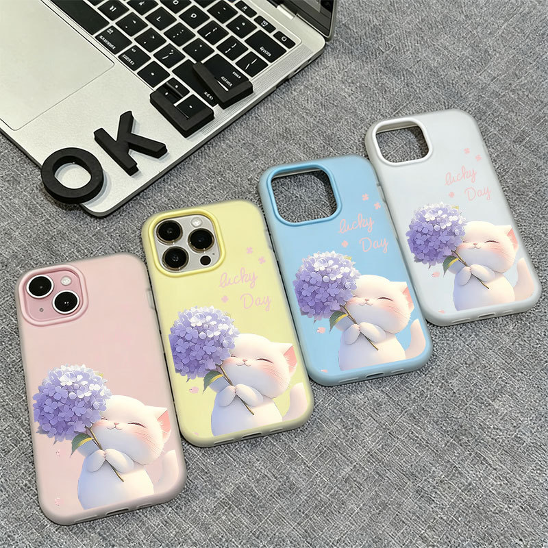 可夾照片的紫色捧花貓咪 谷歌 Googl PIXEL 10 Pro XL 9 8 8A 7 7A 防摔 手機殼