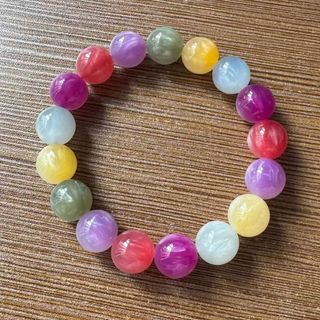 佛珠 手串 Buddha Beads Bracelet太陽光下變色水晶七彩色手鍊高溫紫外線變色手串變紫色變紅色手飾 Y