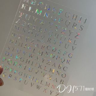 🔥diy DIY手工製作 手作材料包 輔料 小紅薯英文字母字母美甲貼紙背膠鐳射26指甲DIY飾品
