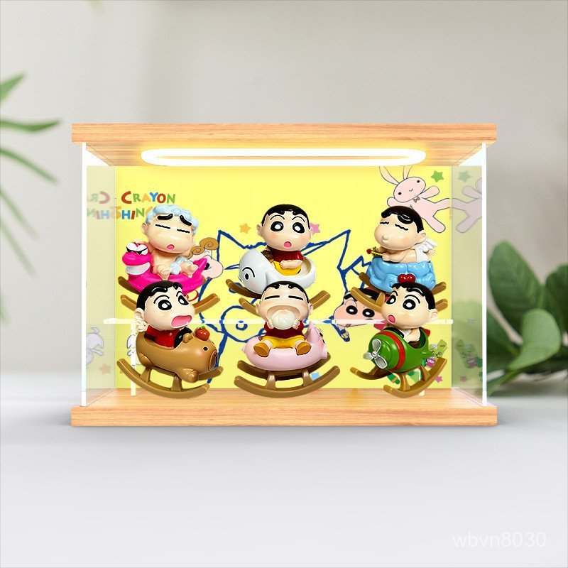 搖擺件回願燈可愛盲盒亞克力助適用手辦蠟筆小新之新馬小新收納盒 TPDZ