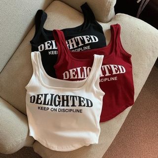MeetYou 甜辣風女裝 美式上衣 帶胸墊新款吊帶背心女夏季小眾設計感印花外穿內搭顯瘦無袖上衣女