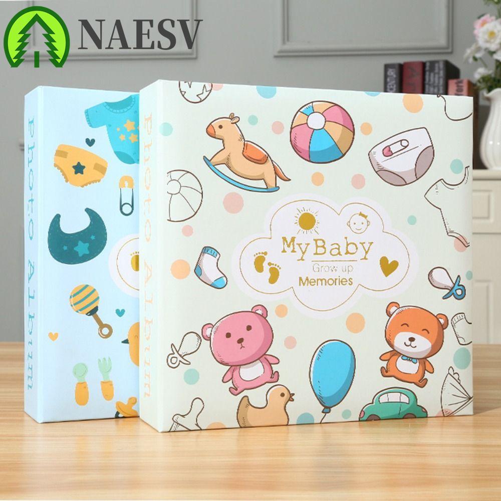 NAESV寶寶成長相簿,50頁200張照片袋追星偶像專輯,高容量可寫手工藝品6寸相冊朋友們