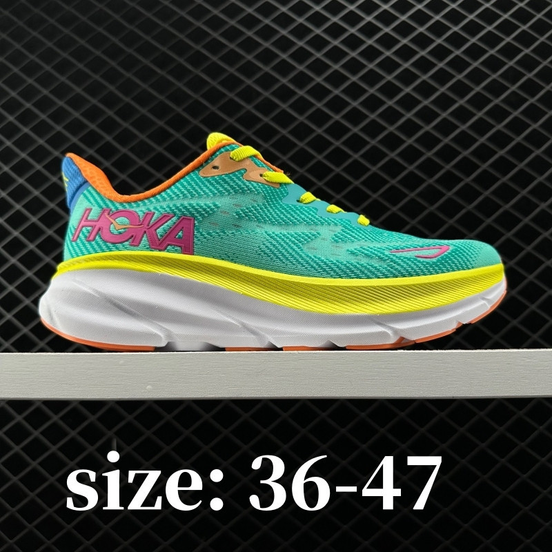 HOKA Clifton 9 男女專業緩震跑鞋,36-47碼超大運動鞋
