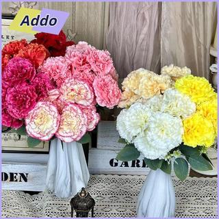ADDO.PH 花束-人造花、絲綢模擬假康乃馨、時尚 7 頭假花派對裝飾和假日