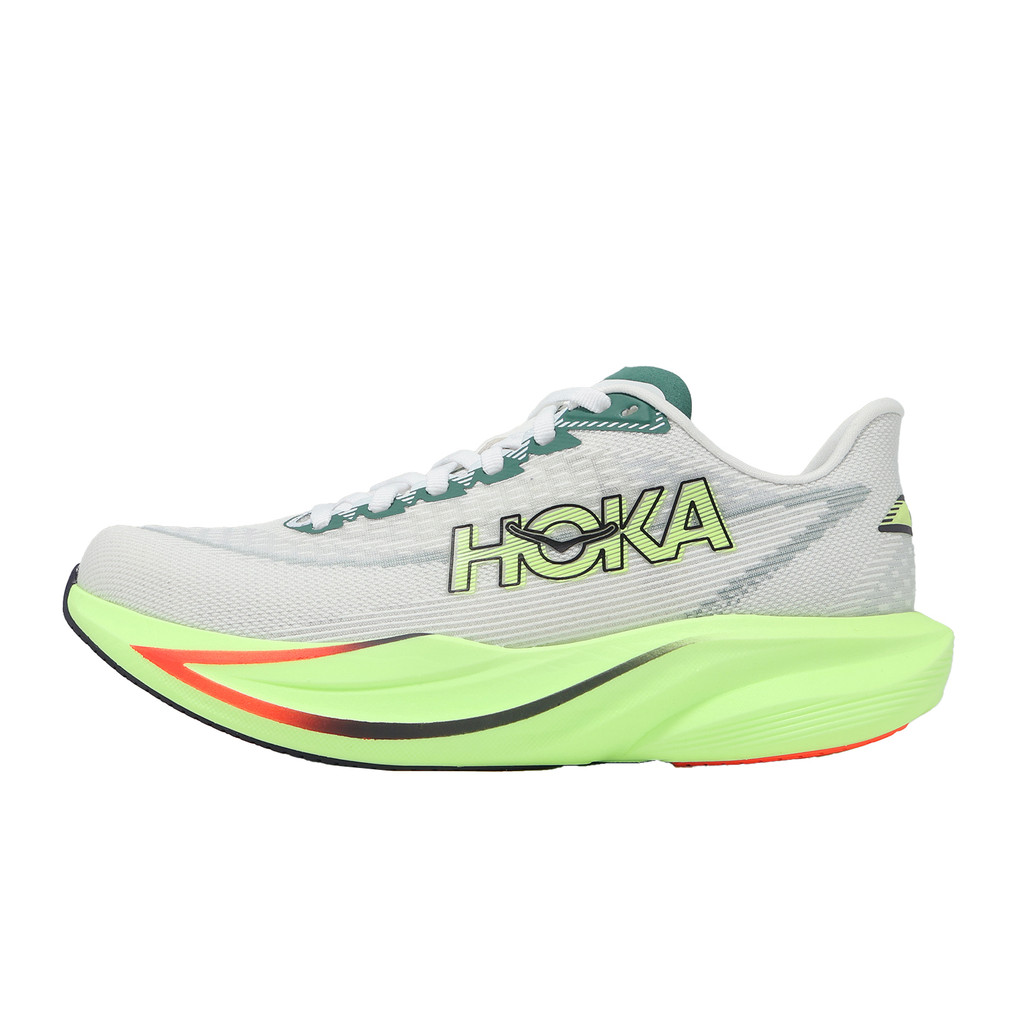 Hoka 競速跑鞋 Mach 7 D 寬楦 女鞋 霜白色 霓黃 回彈 馬拉松 運動鞋 1171906FYZ [ACS]
