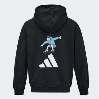 Adidas 愛迪達 Gfx Sports Hood KC2876 男 連帽上衣 帽t 連帽長袖 黑 白 亞版