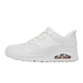 Skechers 休閒鞋 Uno Slip-Ins 寬楦 白 女鞋 氣墊 運動鞋 [ACS] 177118WWHT