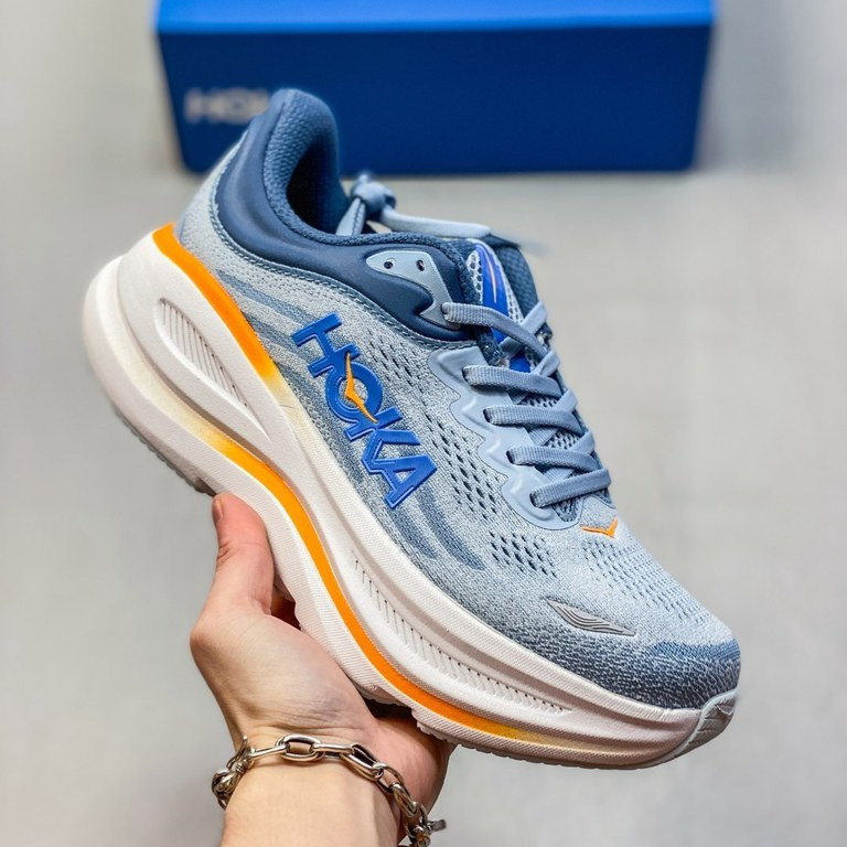TOP HOKA ONE ONE Bondi 9 - 這款男女同款復古舒適防滑耐磨低幫戶外跑鞋T6WE