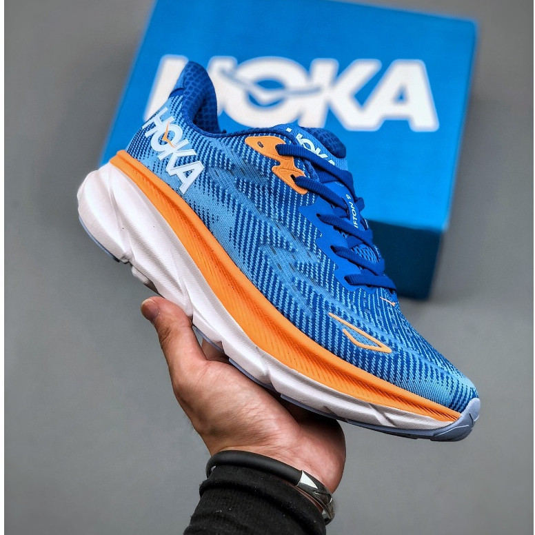 HOKA ONE ONE Clifton 9 男女專業緩震跑鞋男女通用超輕透氣厚底運動鞋尺碼 36-45