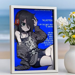【臺灣出貨⚡】喪女黑木智子周邊相框擺臺高顏值熱門動漫同人擺件朋友禮物帶支架
