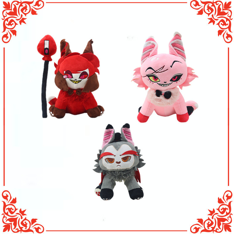 跨境新款huskmeowplush地獄客棧哈斯克貓咪毛絨玩具公仔玩偶軟萌