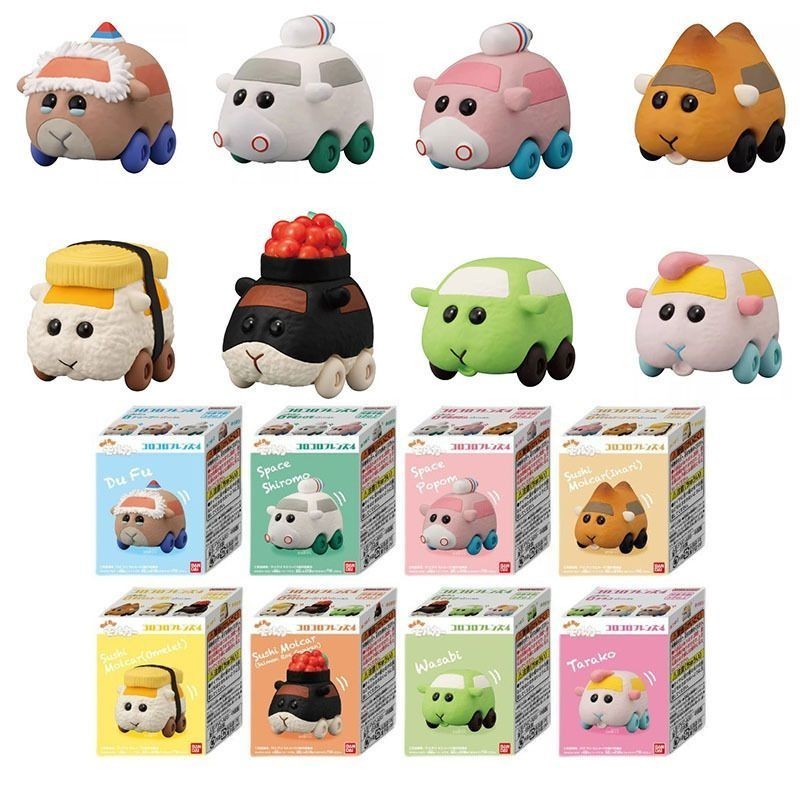 正版萬代盒蛋PUI PUI天竺鼠車車壽司好朋友系列可愛玩具擺件1.13