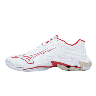 Mizuno 美津濃 排球鞋 Wave Lightning Elite 男鞋 白 紅 V1GA2600-54 [ACS]