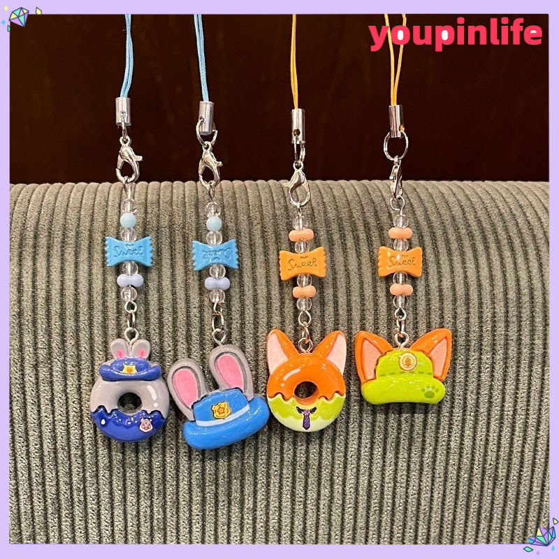 吊墜朱迪和尼克創意植絨鑰匙扣裝飾情侶背包吊墜朱迪;尼克;吊墜;女孩的手提包;糖果挂件;手機繩