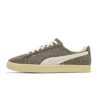 Puma 休閒鞋 Clyde Harris Tweed 男鞋 棕 米白 羊毛 復古 板鞋 [ACS] 39851201