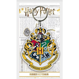 【哈利波特】霍格華茲校徽 (HOGWARTS)橡膠鑰匙圈/吊飾/掛飾 Harry Potter