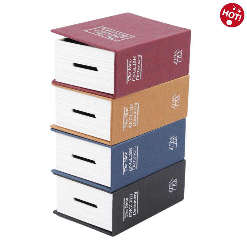 字典迷你保險箱安全鑰匙儲物櫃隱藏秘密保險箱鑰匙保險箱現金存儲珠寶鎖盒