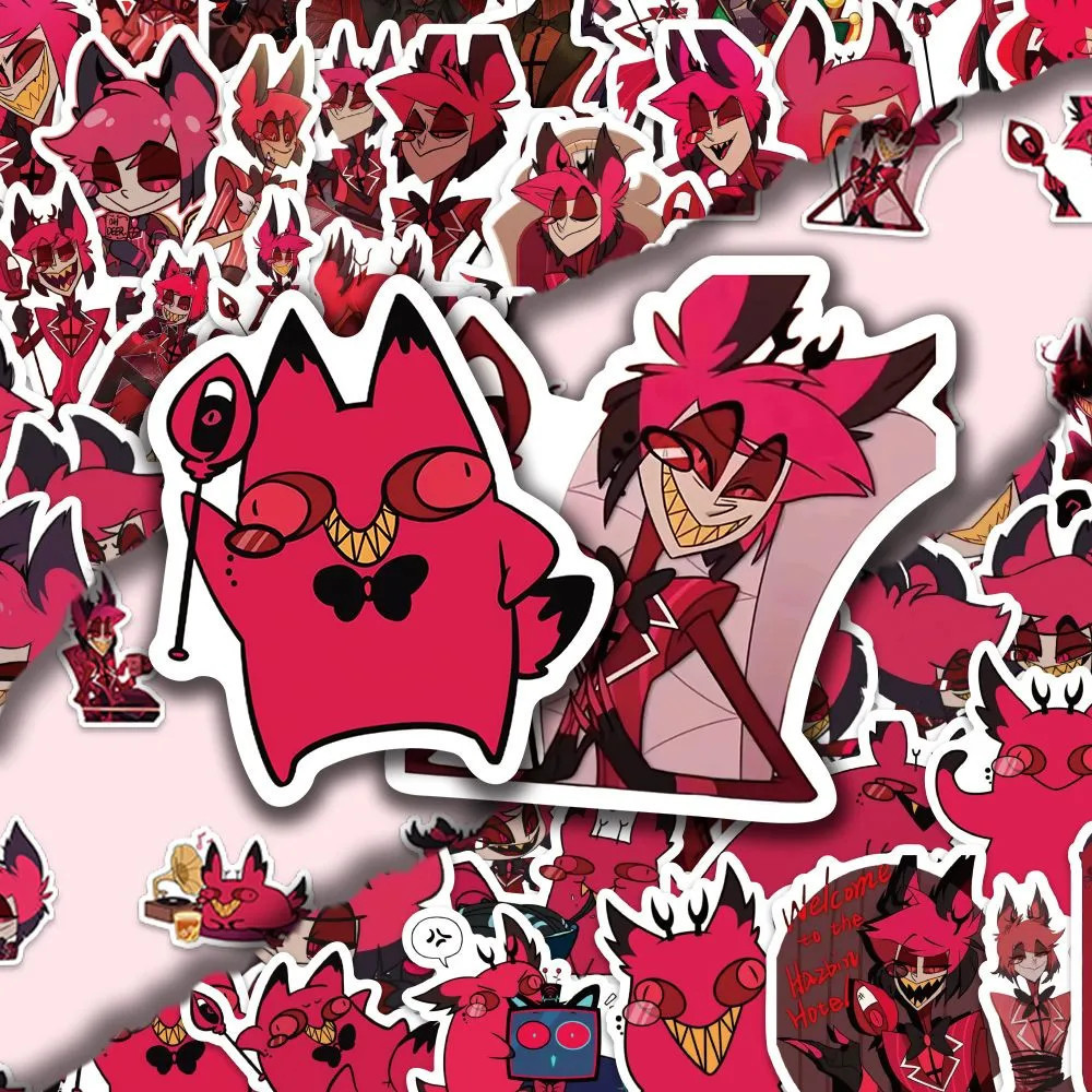 熱賣新品 180張阿拉斯特貼紙地獄客棧Alastor邪惡貓貓可愛美漫手機手賬貼畫 高品質