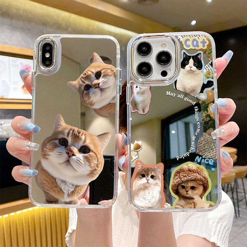 ✨在臺出貨✨手機殻女生高顔值蘋果17Pro鏡麵殻iphone14pm手機殻蘋果16可愛13