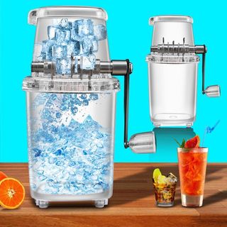 【手動碎冰】手動碎冰機 透明手搖式刨冰機 碎冰機 blender 手動刨冰 冰沙機 刨冰器 碎冰器 手搖刨冰機