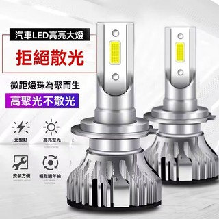 適用飛利浦汽車LED大燈12V鐳射24V貨車H1H7強光H119005遠近一體H4【動力世界】