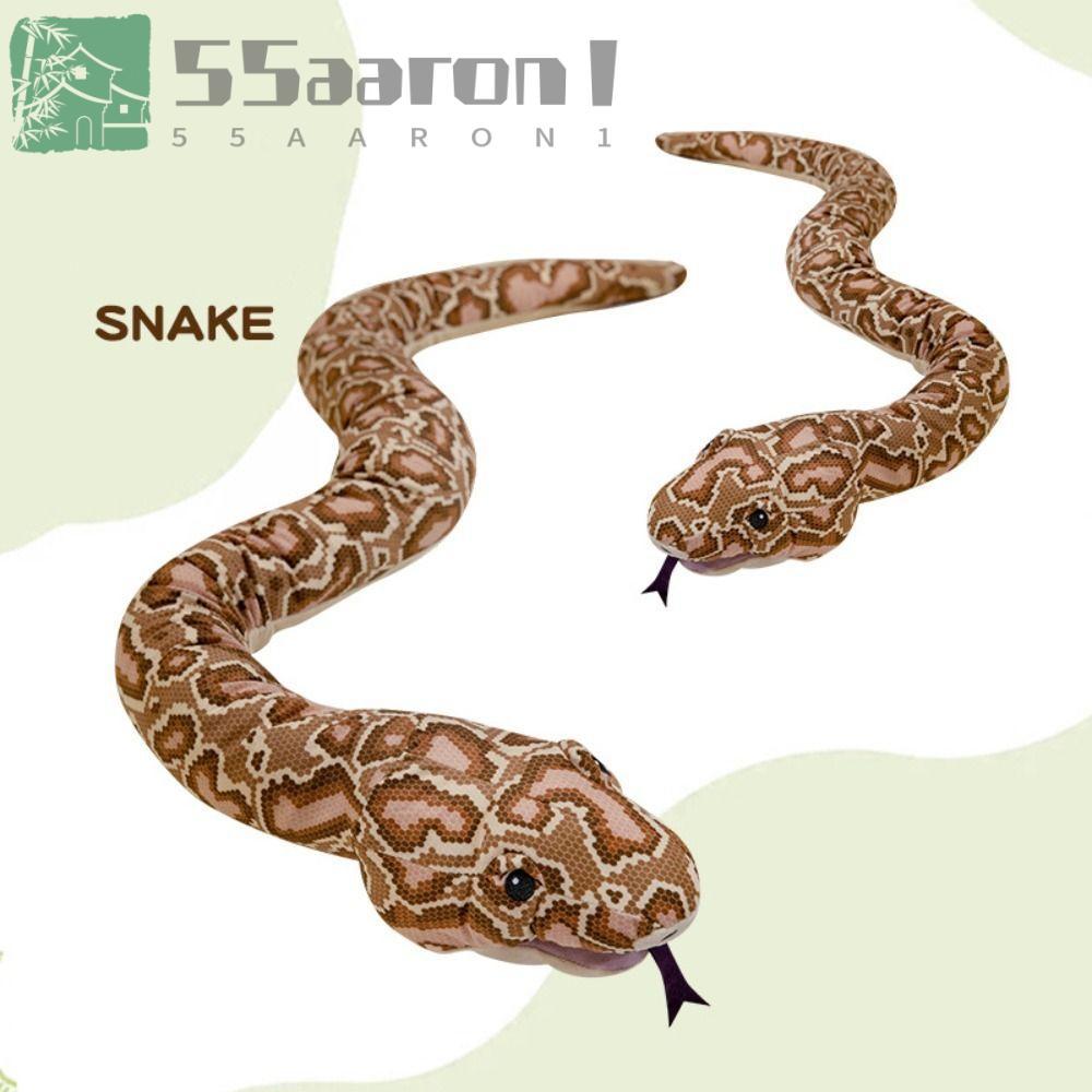 AARON1 填充蛇娃娃,家居裝飾模擬巨型蛇毛絨玩具,眼鏡蛇帶手套有趣的長動物手偶玩具枕頭
