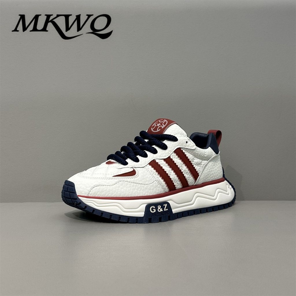 爆款推薦✨ 阿甘鞋 歐洲站男鞋 增高鞋 復古休閒鞋 潮牌 跑步鞋 MKWQ歐洲站男鞋2026春新款皮面軟底阿甘鞋休閒