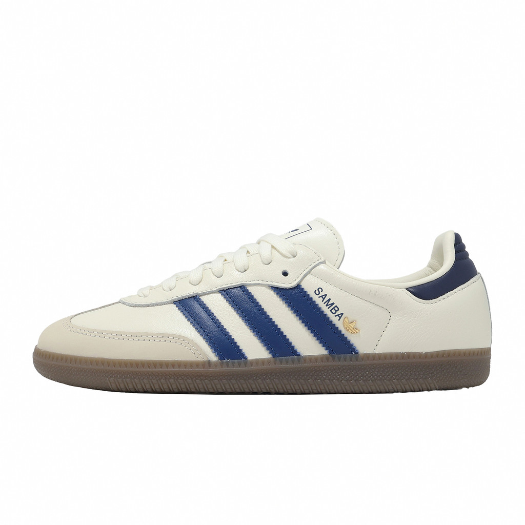 adidas 愛迪達 休閒鞋 Samba OG W 女鞋 米白 藍 焦糖底 復古 德訓鞋 IH6627 [ACS]