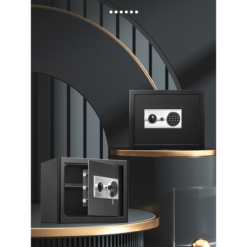 安鎖保險箱30cm家用辦公保險櫃迷你小型全鋼保管箱入牆文件櫃酒店