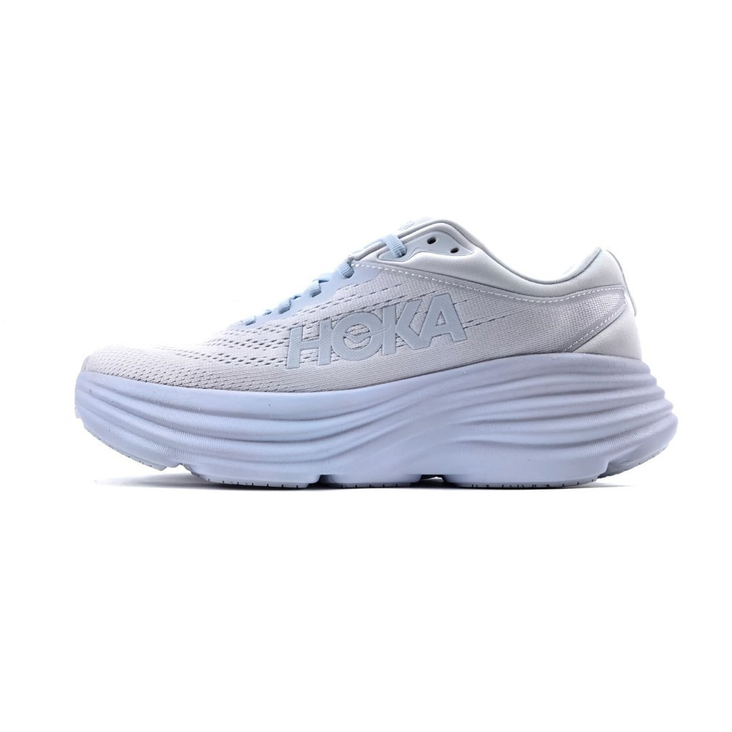 HOKA ONE ONE BONDI 8跑鞋男女厚底透氣耐磨白色