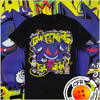 XS1 Pokemon Gengar 舒適柔軟夏季T恤動漫短袖上衣XS1