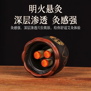 火龍罐紅砭石艾灸罐中醫專用雙層蓮花口加厚防燙溫灸儀刮痧溫灸器