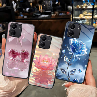 REDMI 13C、POCO C65、閃亮鋼化玻璃背面閃亮水晶設計的外殼