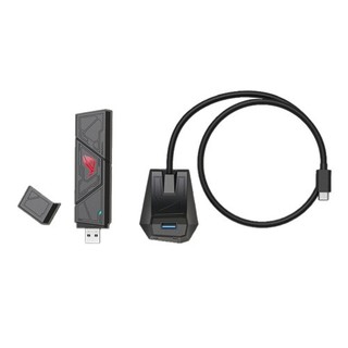 ASUS 華碩 ROG USB-BE92 BE6500三頻WiFi 7 USB 網路卡 綠風潮