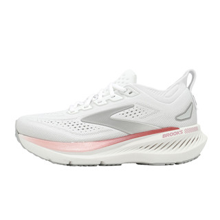 Brooks 慢跑鞋 Glycerin GTS 23 D 寬楦 女鞋 白灰 甘油系列23代 1204921D133