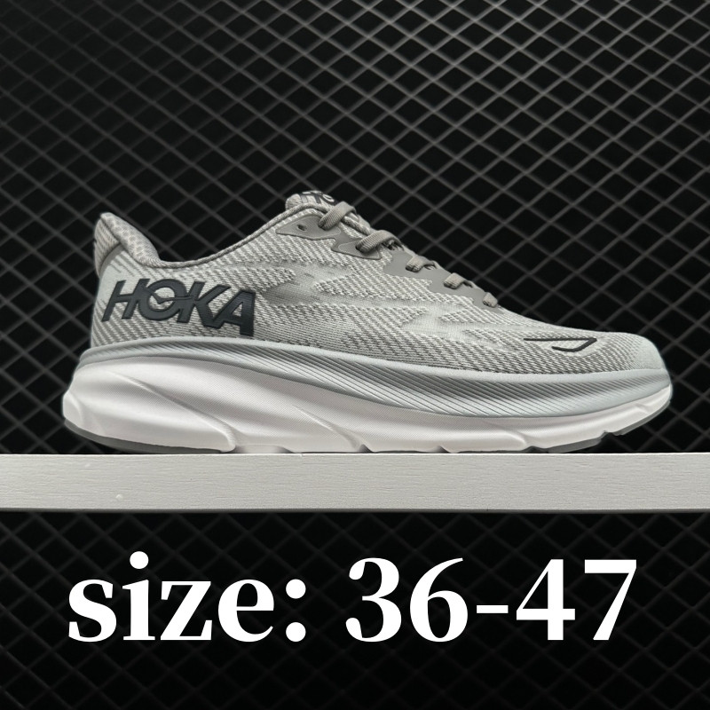 HOKA Clifton 9 男女專業緩震跑鞋,36-47碼超大運動鞋