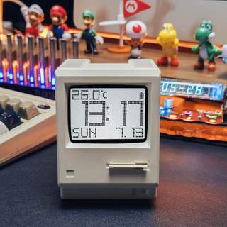 好玩的Maclock 麥金塔鬧鐘 復古懷舊電腦桌麵時鐘 裝飾擺件 原創意禮物 FD
