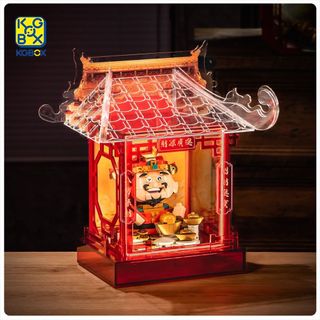 適用樂高40864 財神爺八方來財神廟 亞克力收納 場景展示盒