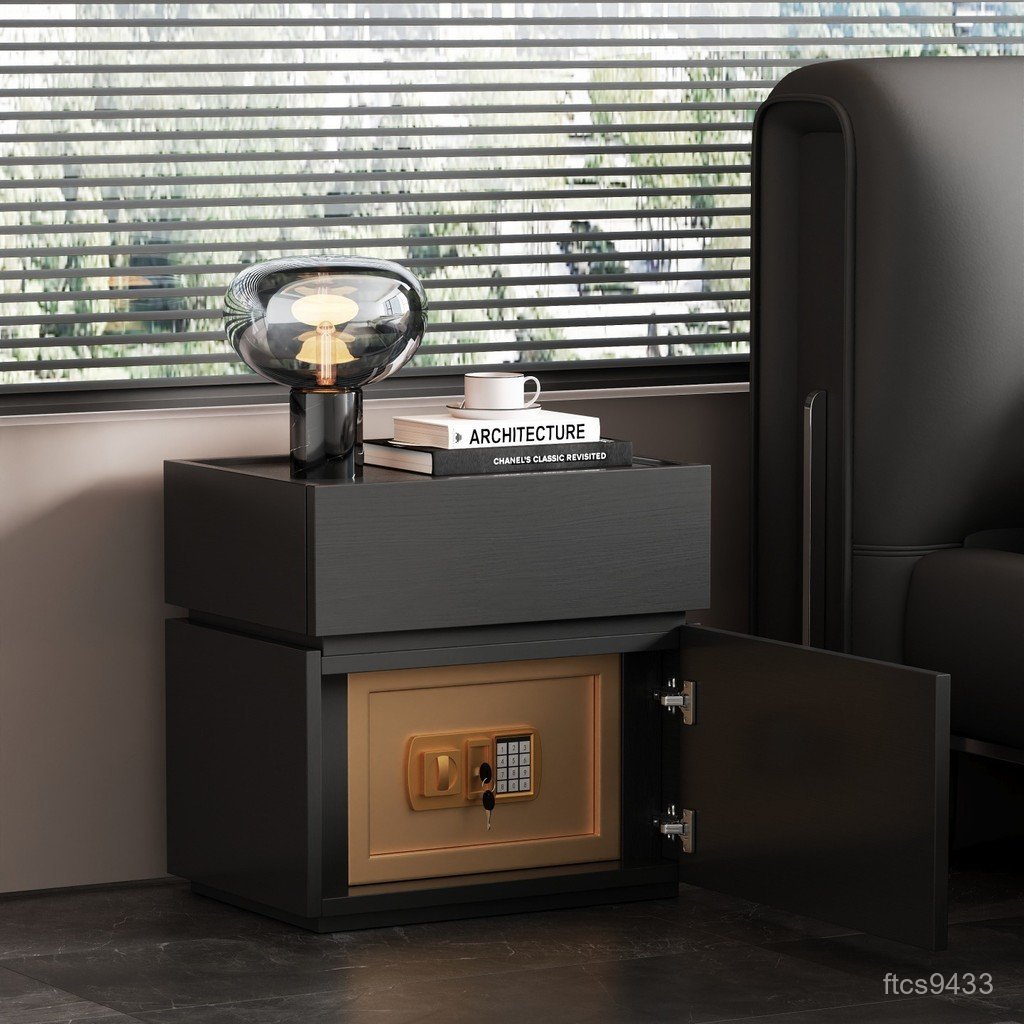 家用床頭櫃置臥室物家用保險箱床頭櫃床頭櫃櫃子一件式收納床頭防盜 F6DD