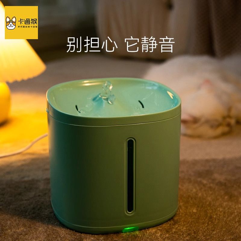 臺灣出貨貓咪寵物智能自動飲水機喝水器流動自動循環不溼嘴濾芯狗喝水神器