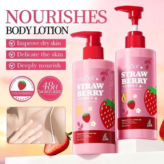 🏆 新款身體乳 SADOER草莓VC滋潤身體乳 Body Lotion 秋冬季精緻優質