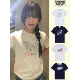【✨新品上市✨】韓國marithe&disney 新款短袖 短t 迪士尼T恤 純棉 韓系 上衣 明星同款 印花t恤 雲朵