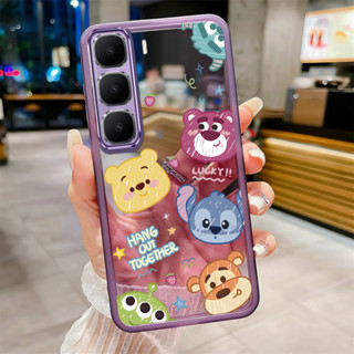 Infinix Hot 60 Pro+ Hot 60i Winnie the Pooh 手機殼水晶透明保護套時尚縫線混合