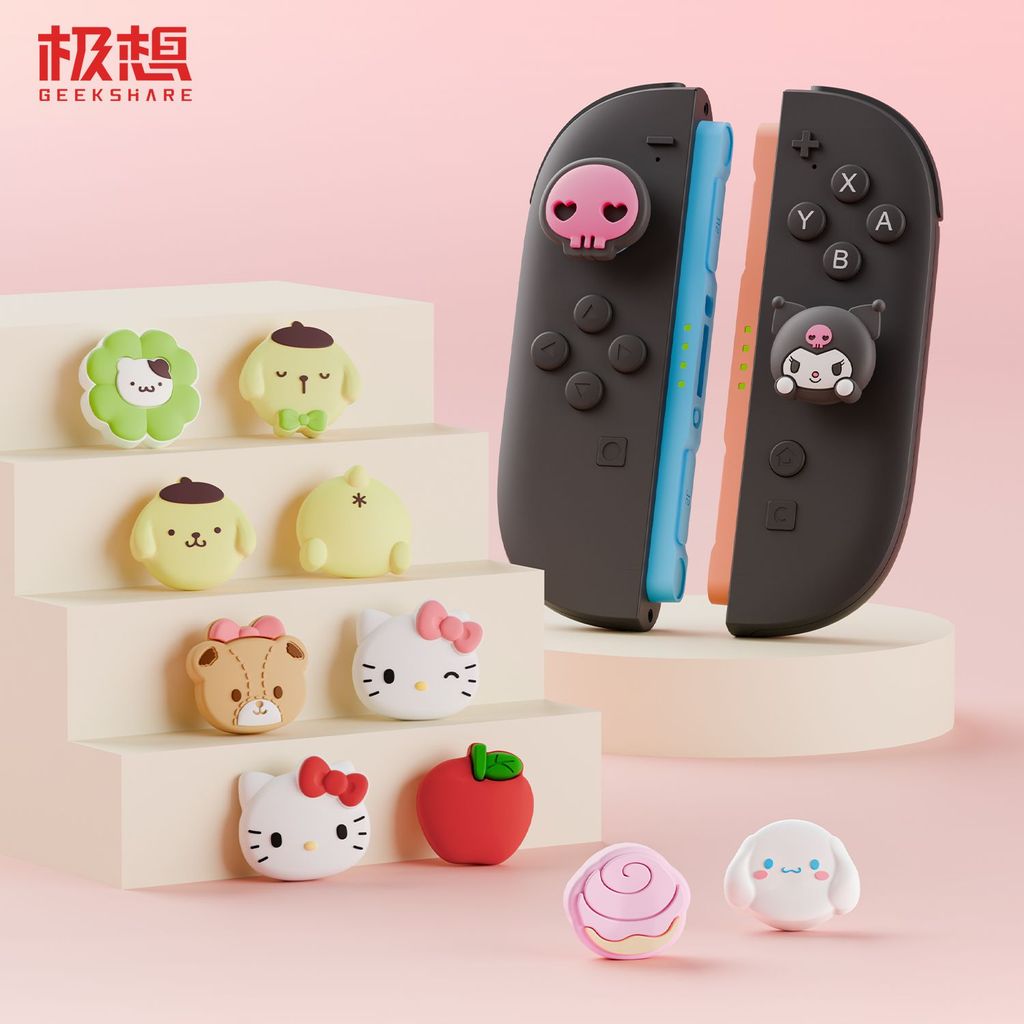【限時免運】極想 任天堂switch2代搖桿帽 ns2手柄按鍵帽可愛三麗鷗遊戲機配件