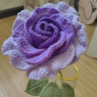 手工花束🎀手工編織泰玫玫瑰花成品禮送閨蜜情人節針織花束成品老師手工品 辦公桌裝飾品 擺攤小飾品 小花束