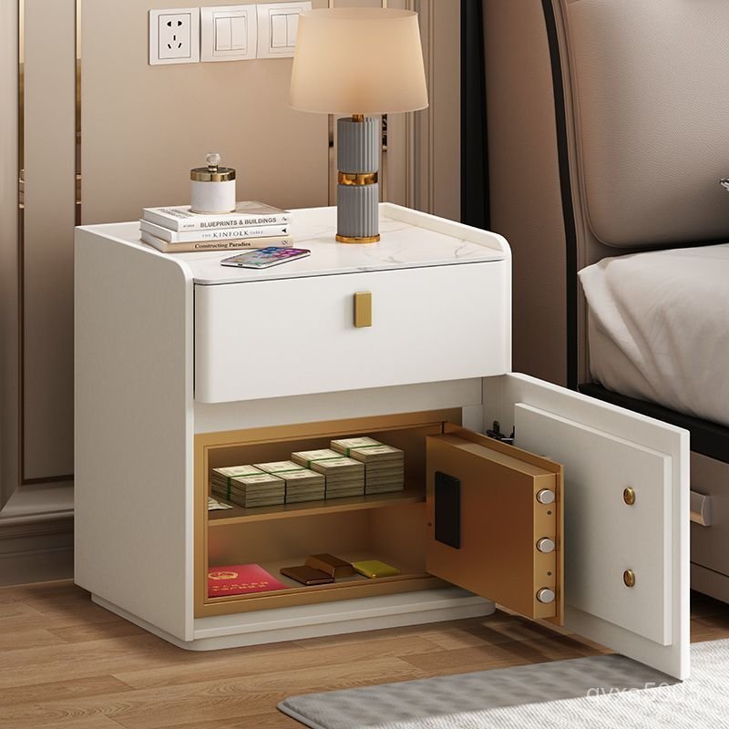 多功能免儲床頭櫃保險箱安裝現代輕實木臥室收納奢保險櫃櫃物簡約 KOGX