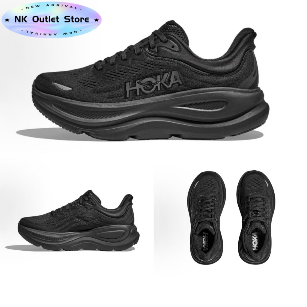 Hoka One Clifton 9 防滑耐磨馬拉松男士跑步鞋黑色白色藍色 SNDT