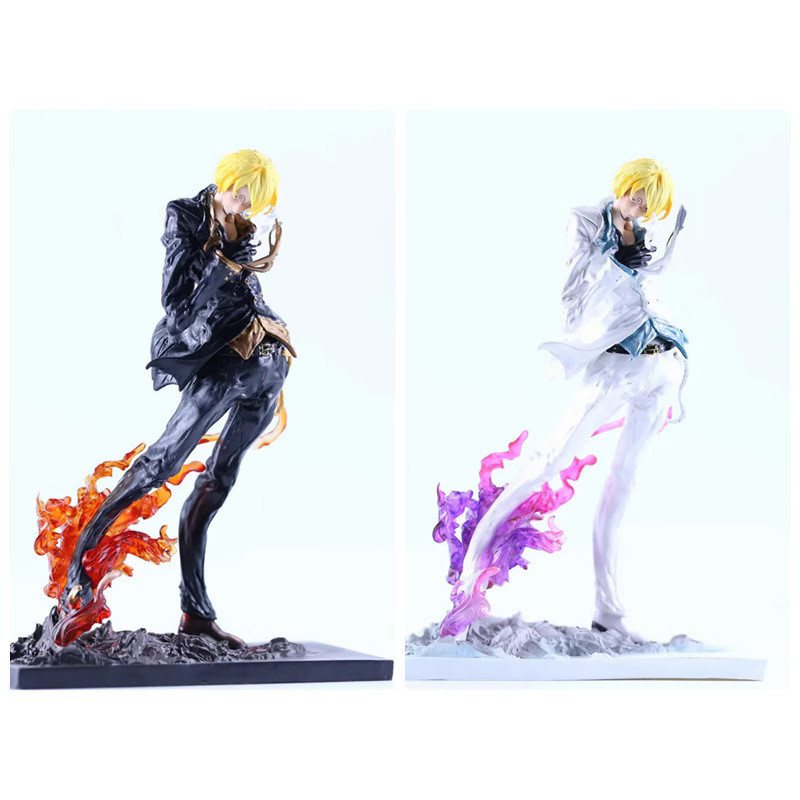 海賊王動漫 GK斯文莫克鐵幕山治 手辦擺件 鐵幕黑足山治兩色手辦