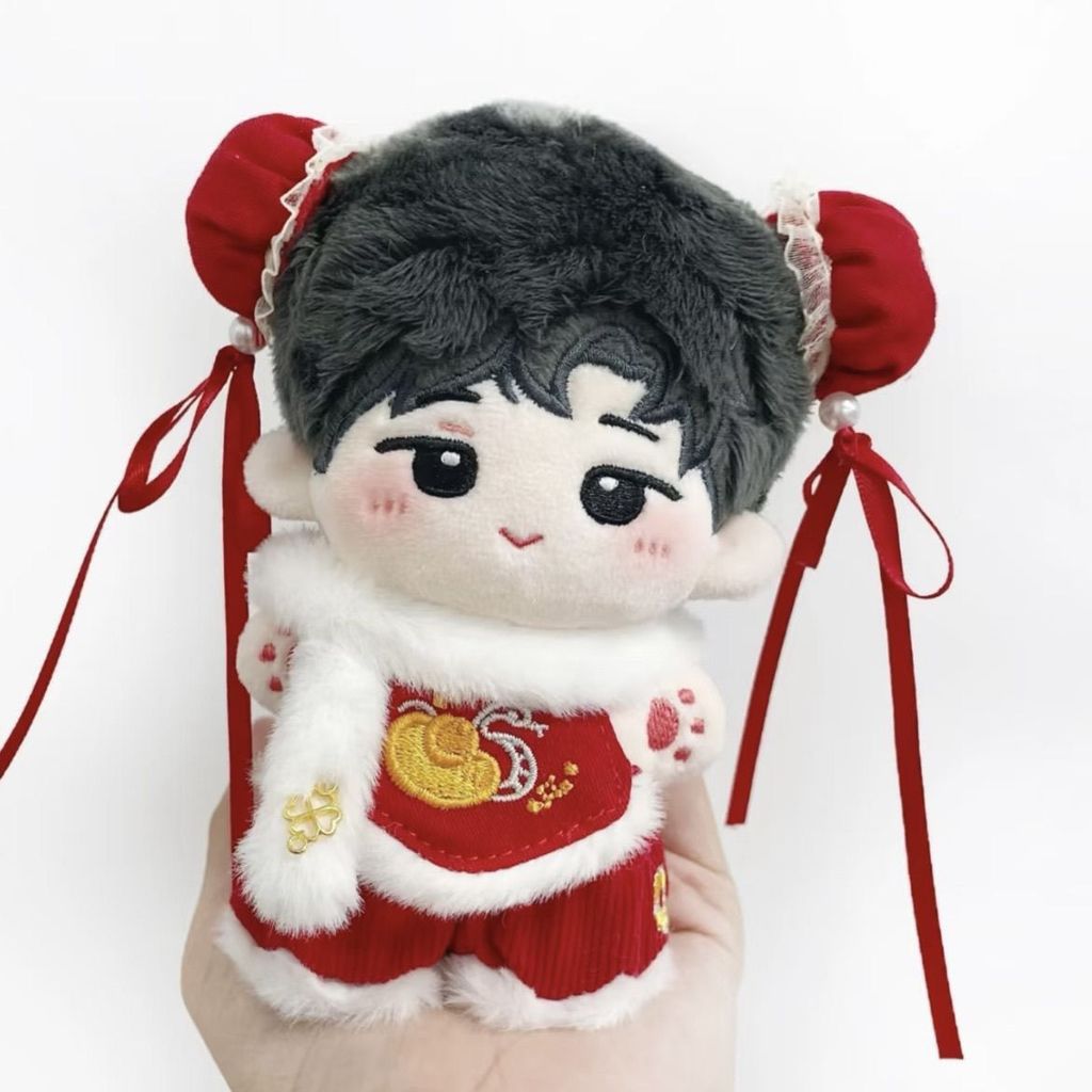 臺灣出貨 10cm娃衣【拜年服小福娃10cm】10cm娃衣 海星體娃衣 正常體錘錘體 娃娃裝 棉花娃衣 娃娃換裝
